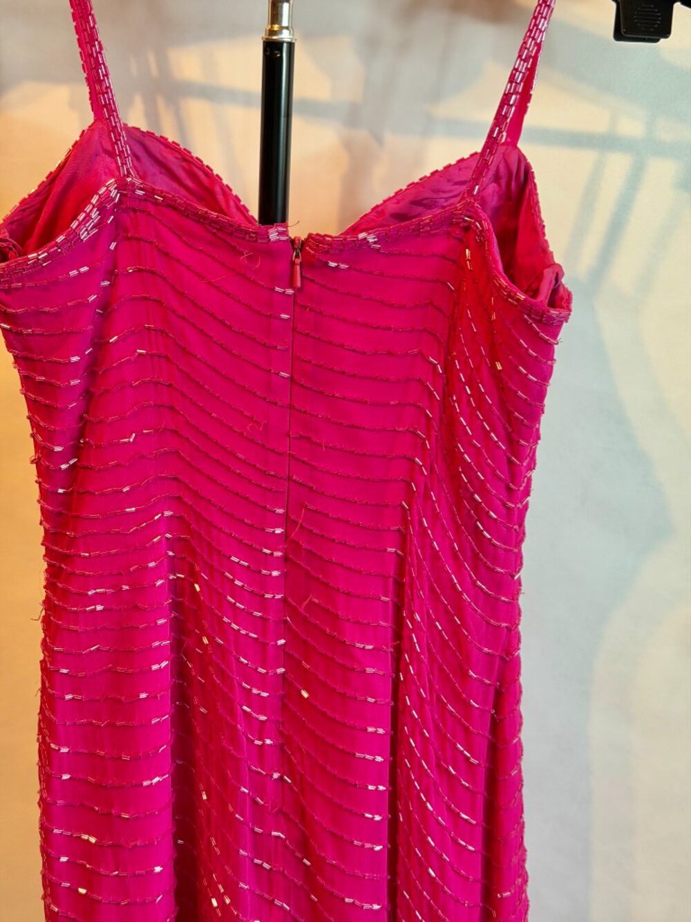 Pink Sheer Mesh Slip Dress - Picture 6 of 7